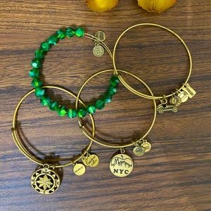 Alex and Ani Gold Bracelet Bundle